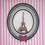 Париж фон розовая полоса 33*33 (1шт)